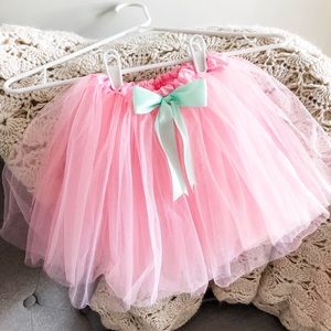 First birthday baby pink tutu